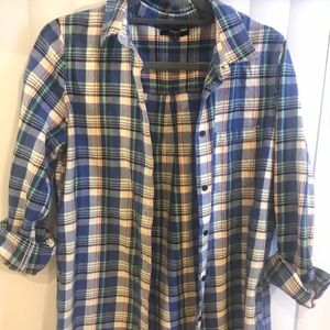 Heavy plaid button down shirt